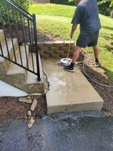 Power Washing Stairs